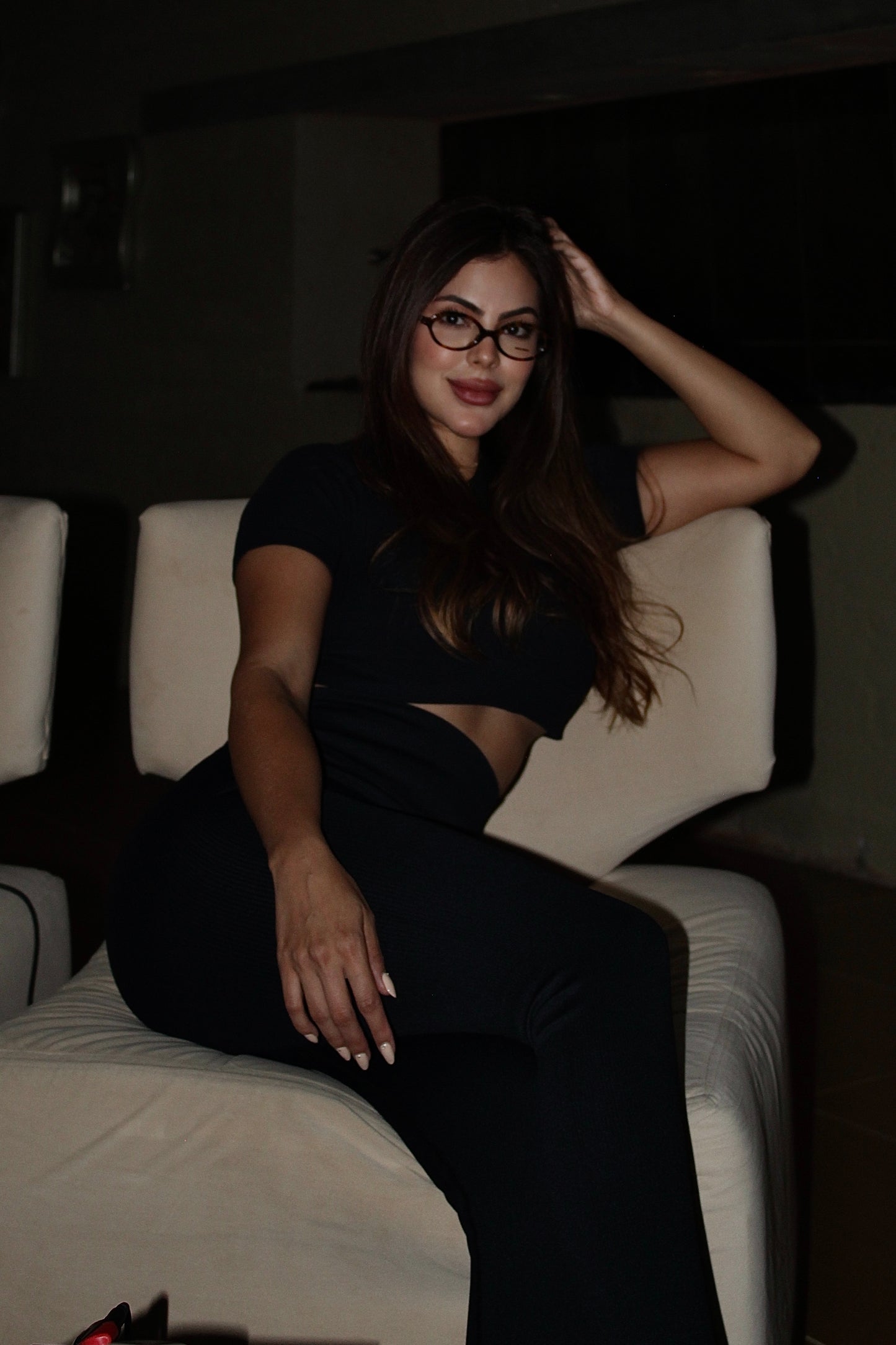 Set Negro Tiras Atrás